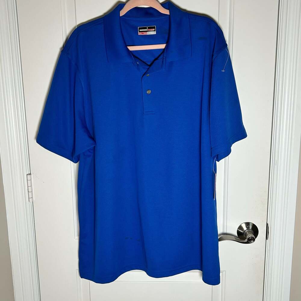 Grand Slam Performance Men's Olympian Blue Short Sleeve Polo Shirt Size XXL
